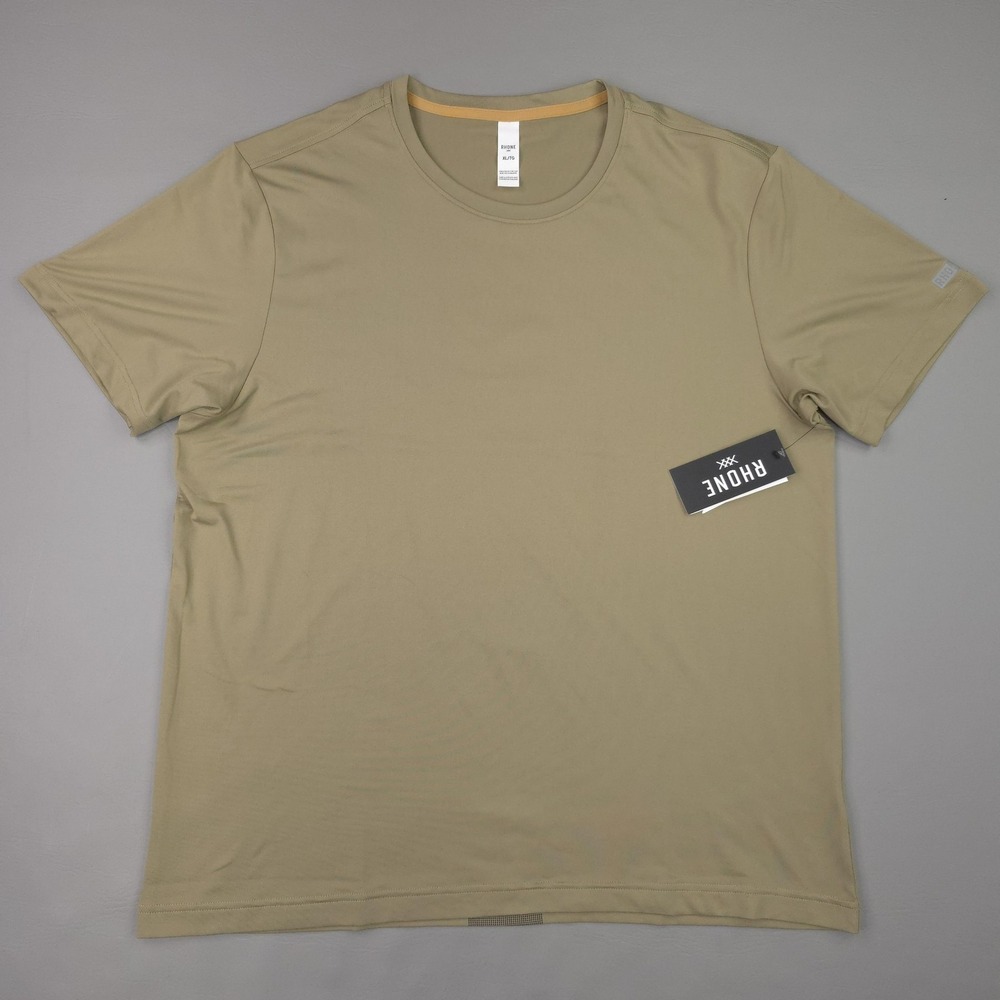 Rhone Shirt Mens XL Green Backspin Performance Tee Short Sleeve Golf Gym